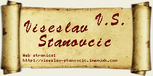 Višeslav Stanovčić vizit kartica
